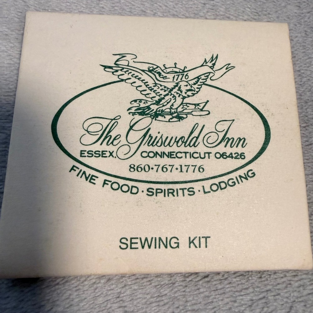 Vintage Griswold Inn Sewing Kit Essex Connecticut Travel Mending Kit